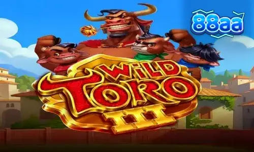 Giao diện trò chơi Wild Toro 3 với chú bò Toro và các biểu tượng đặc trưng